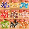 Cute Style Colorful Lampwork Mushroom Glass Spacer Loose Beads Charm Findings